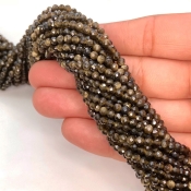 Cats Eye 3mm Faceted Rondelle Shape AAA Grade Gemstone Beads Strand - Total 1 Strand of 13 Inch.