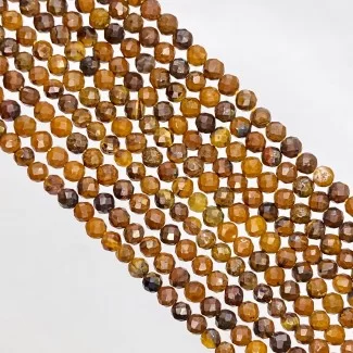 Tiger Eye 3-3.5mm Faceted Round Shape AAA Grade Gemstone Beads Strand - Total 1 Strand of 13 Inch.