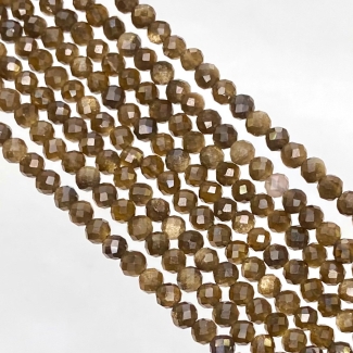 Cats Eye 3mm Faceted Rondelle AAA Grade Gemstone Beads Strand - 156985