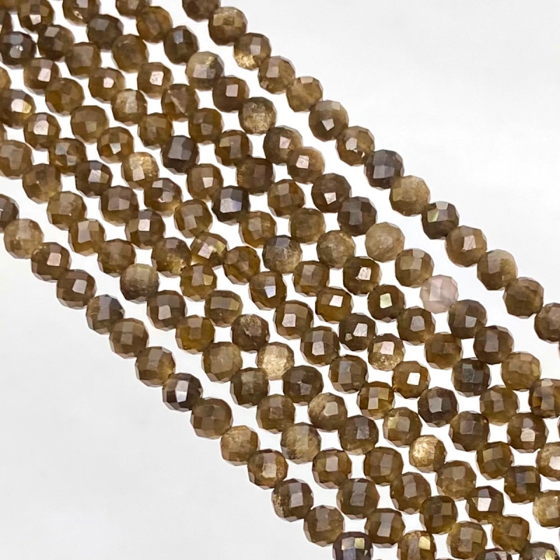 Cats Eye 3mm Faceted Rondelle AAA Grade Gemstone Beads Strand - 156985