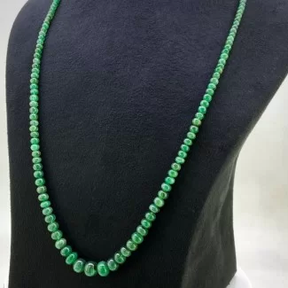 Emerald 2.5-9mm Smooth Rondelle Shape A Grade Beads Necklace - Total 1 Strand of 23 Inch.