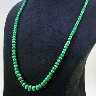Emerald 4.5-10mm Smooth Rondelle Shape A Grade Beads Necklace - Total 1 Strand of 21 Inch.