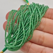 Emerald 2mm Smooth Rondelle Shape AA Grade Gemstone Beads Lot - Total 29 Strands of 4 Inch.