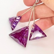 Lab Alexandrite 15-21mm  Trillion AAA Grade Matched Gemstone Beads Set - 159376