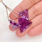 Lab Alexandrite 15-21mm  Trillion AAA Grade Matched Gemstone Beads Set - 159376