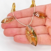  52.4 Carat Olive Quartz 34x15.5-23x11mm  Marquise Shape AAA Grade Matched Gemstone Beads Set - Total 3 Pcs.