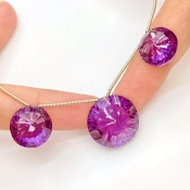 Lab Alexandrite 14-18mm  Round AAA Grade Matched Gemstone Beads Set - 159380