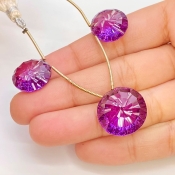 Lab Alexandrite 15-18.5mm  Round AAA Grade Matched Gemstone Beads Set - 159378