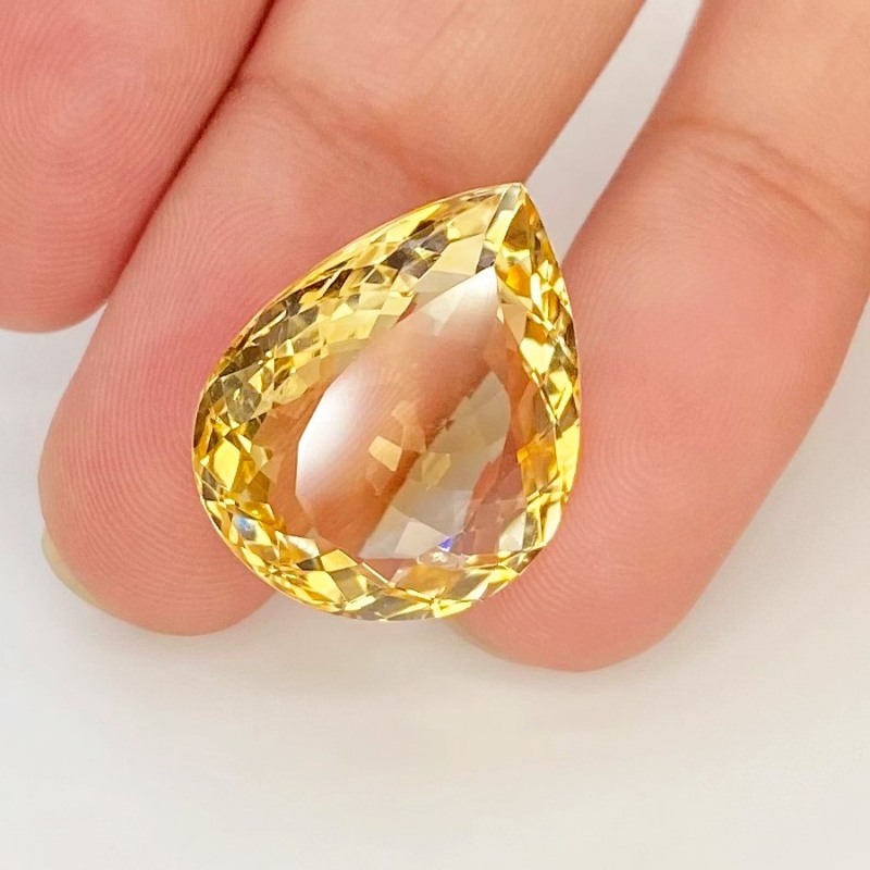 Citrine 21x17mm Faceted Pear AA Grade Loose Gemstone - 143628