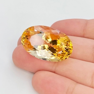  31.60 Carat Citrine 26x16.5mm Faceted Oval Shape AA Grade Loose Gemstone - Total 1 Pc.