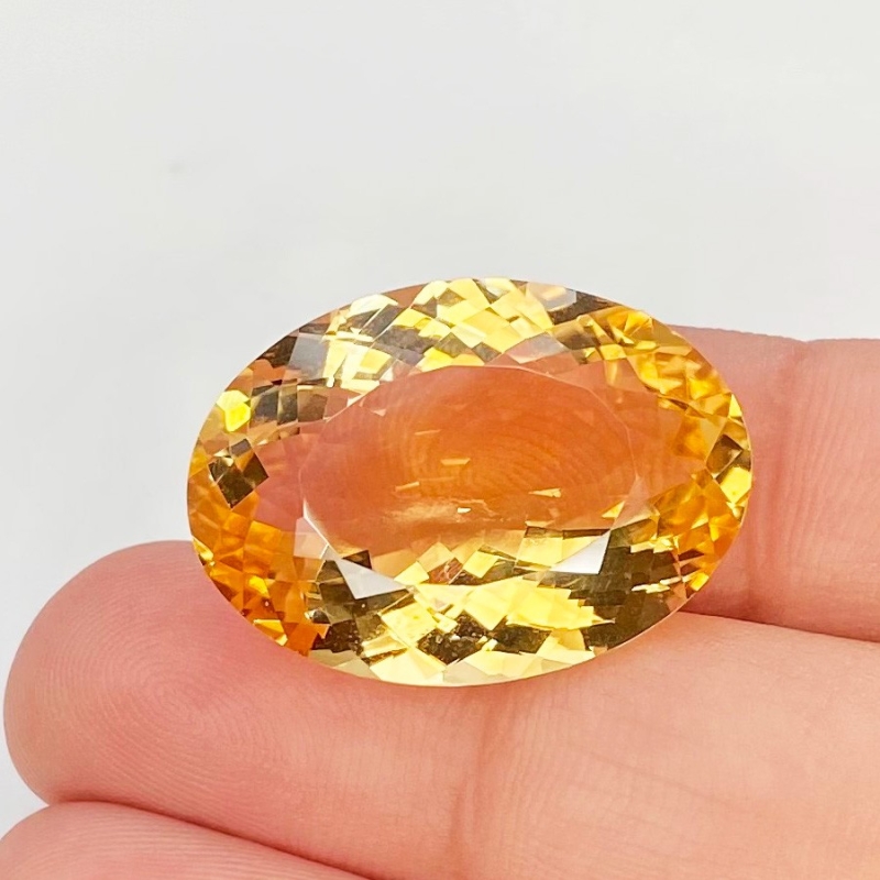 Citrine 23x16.5mm Faceted Oval AA Grade Loose Gemstone - 143701