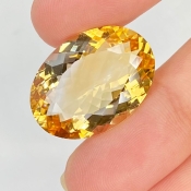 Citrine 23x16.5mm Faceted Oval AA Grade Loose Gemstone - 143701
