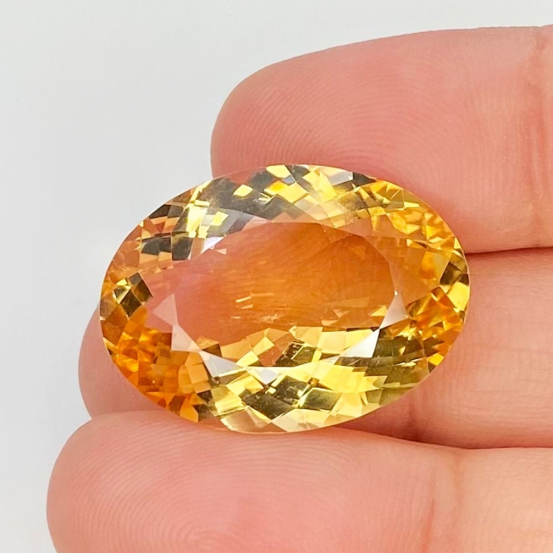 Citrine 23x16.5mm Faceted Oval AA Grade Loose Gemstone - 143701