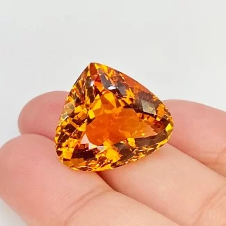  17.26 Cts. Citrine 17.5x19.5mm Faceted Heart Shape AAA+ Grade Loose Gemstone - Total 1 Pc.
