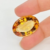 Citrine 25x18mm Faceted Oval AAA Grade Loose Gemstone - 158772