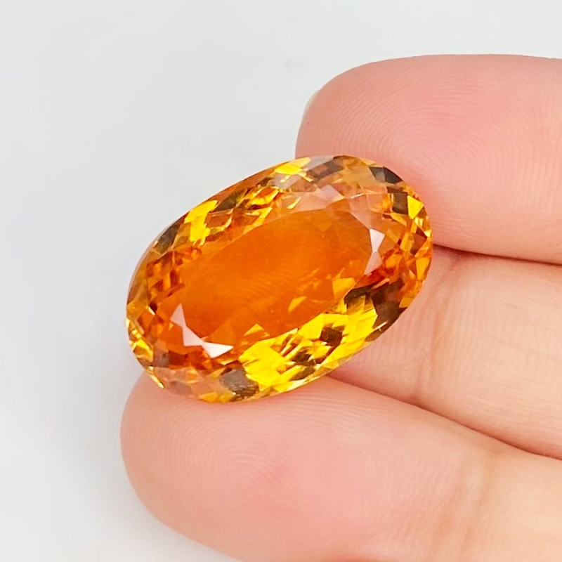 Citrine 21.5x14mm Faceted Oval AAA Grade Loose Gemstone - 158777