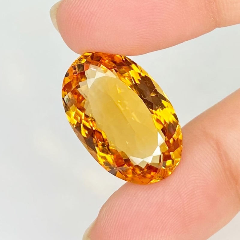 Citrine 21.5x14mm Faceted Oval AAA Grade Loose Gemstone - 158777