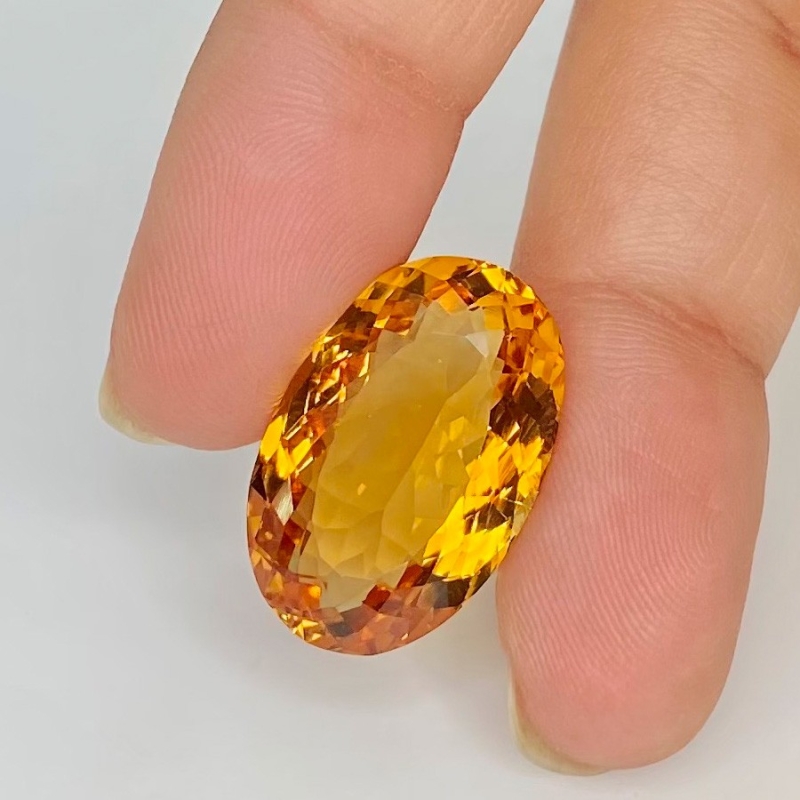 Citrine 21.5x14mm Faceted Oval AAA Grade Loose Gemstone - 158777