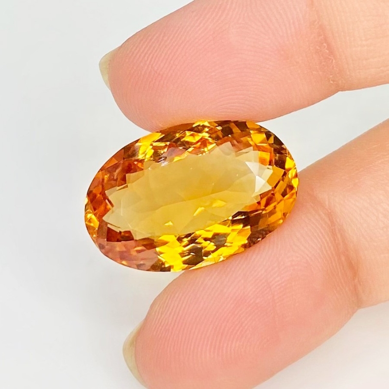 Citrine 21.5x14mm Faceted Oval AAA Grade Loose Gemstone - 158777