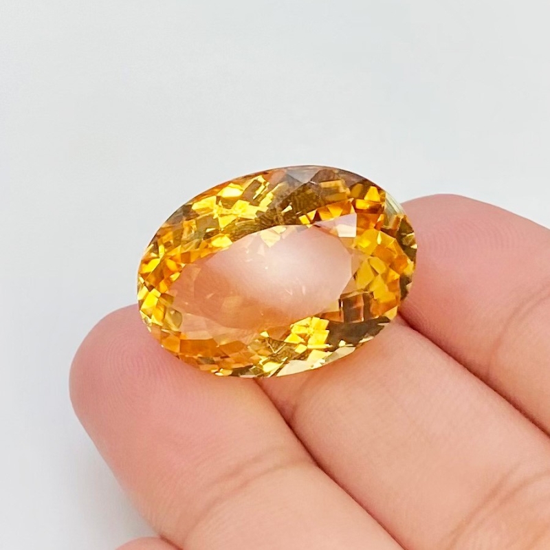 Citrine 23x16mm Faceted Oval AAA Grade Loose Gemstone - 158779