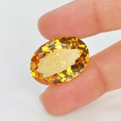 Citrine 23x16mm Faceted Oval AAA Grade Loose Gemstone - 158779
