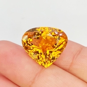 Citrine 17x15.5mm Faceted Heart AAA Grade Loose Gemstone - 158782