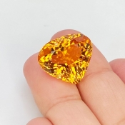 Citrine 17x15.5mm Faceted Heart AAA Grade Loose Gemstone - 158782