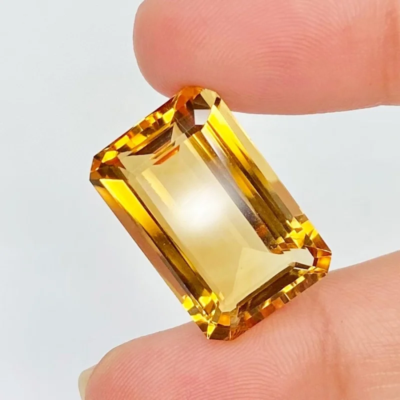  19.20 Cts. Citrine 24x14mm Step Cut Octagon Shape AAA Grade Loose Gemstone - Total 1 Pc.
