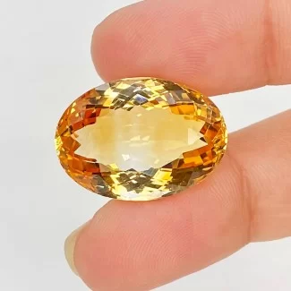  21.55 Cts. Citrine 22x15.5mm Faceted Oval Shape AA+ Grade Loose Gemstone - Total 1 Pc.