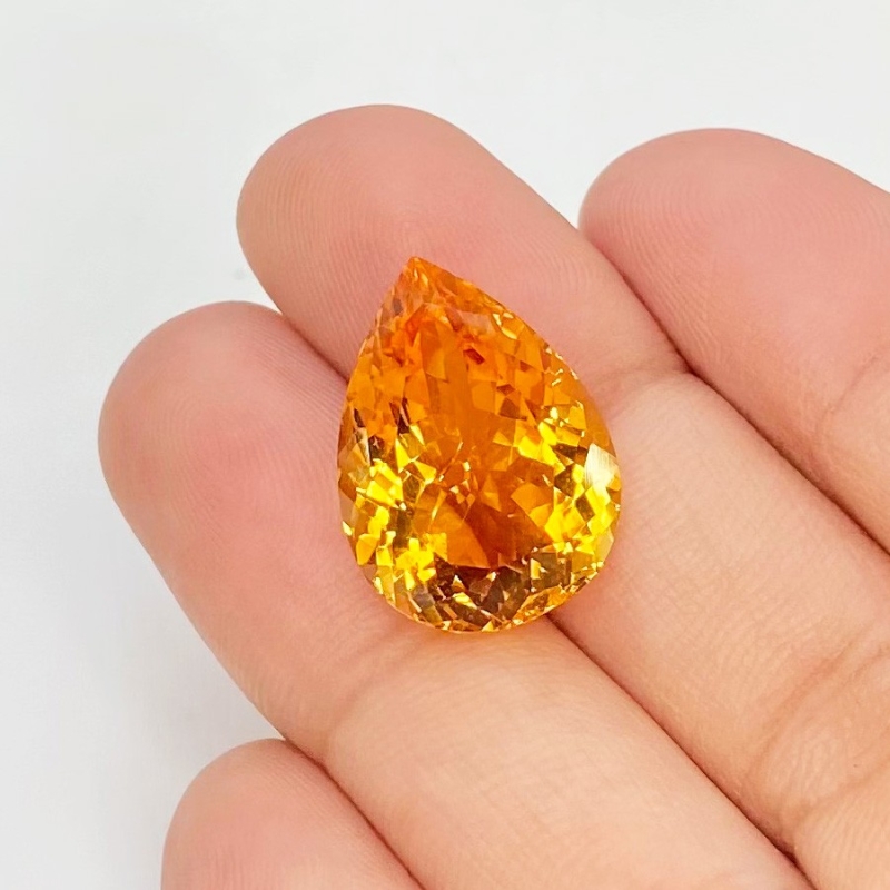 Citrine 17.5x13mm Faceted Pear AA+ Loose Gemstone - 159730