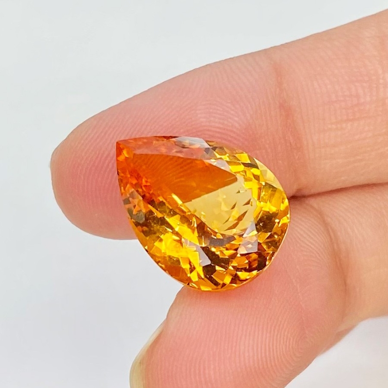 Citrine 17.5x13mm Faceted Pear AA+ Loose Gemstone - 159730