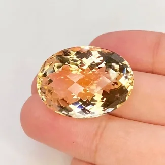  30.99 Carat Citrine 25x19mm Faceted Oval Shape AA Grade Loose Gemstone - Total 1 Pc.