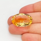 Citrine 24x16.5mm Faceted Oval AA Grade Loose Gemstone - 143679