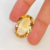 Citrine 24x16.5mm Faceted Oval AA Grade Loose Gemstone - 143679