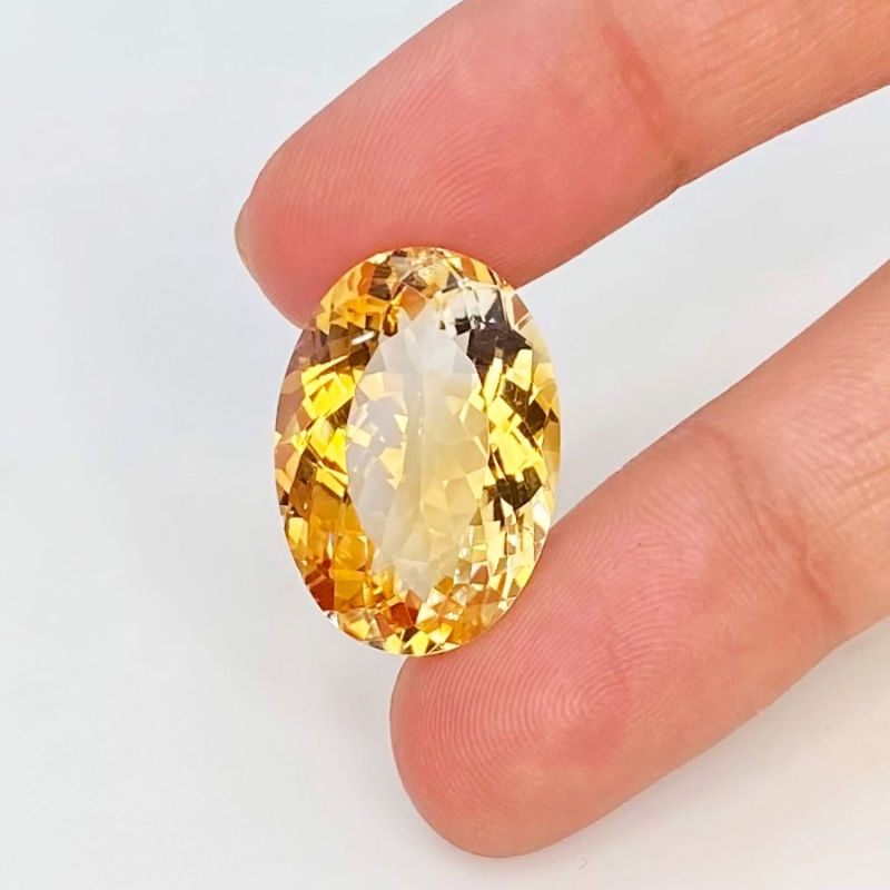 Citrine 21x15mm Faceted Oval AA Grade Loose Gemstone - 143696