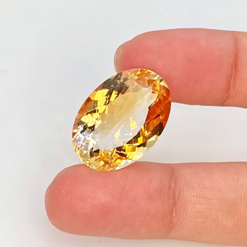Citrine 21x15mm Faceted Oval AA Grade Loose Gemstone - 143696