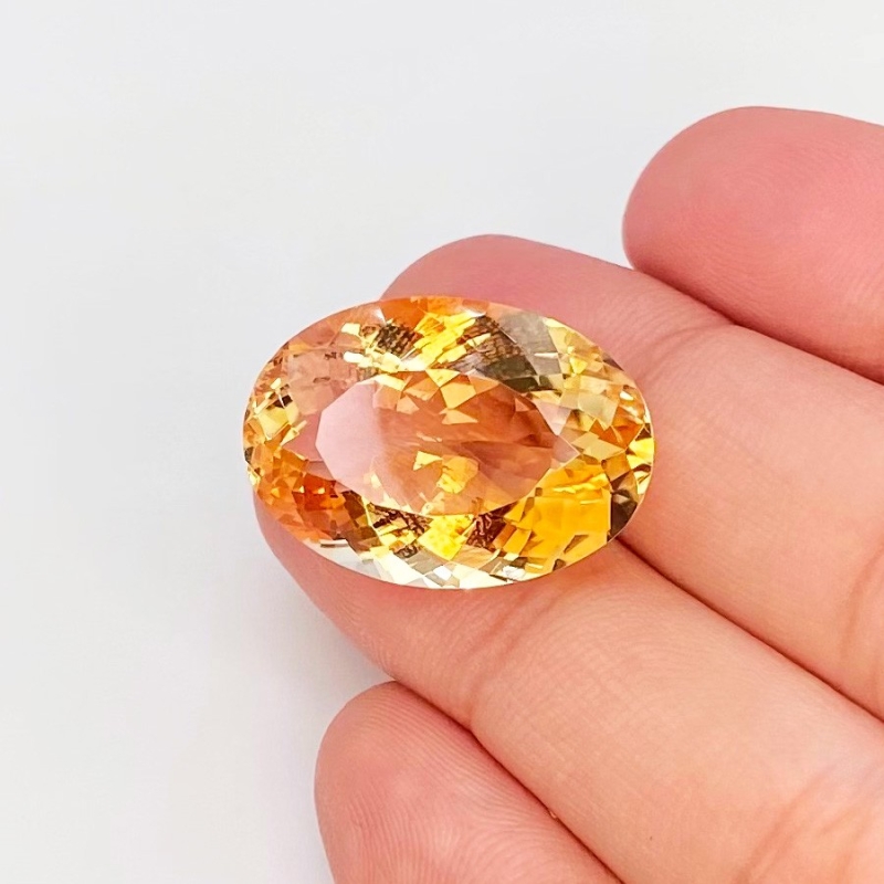 Citrine 21x15mm Faceted Oval AA Grade Loose Gemstone - 143696