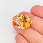 Citrine 21x15mm Faceted Oval AA Grade Loose Gemstone - 143696