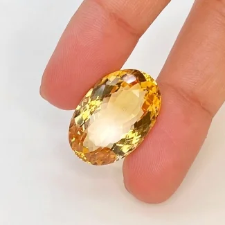  23Carat Citrine 22.5x15.5mm Faceted Oval Shape AA Grade Loose Gemstone - Total 1 Pc.