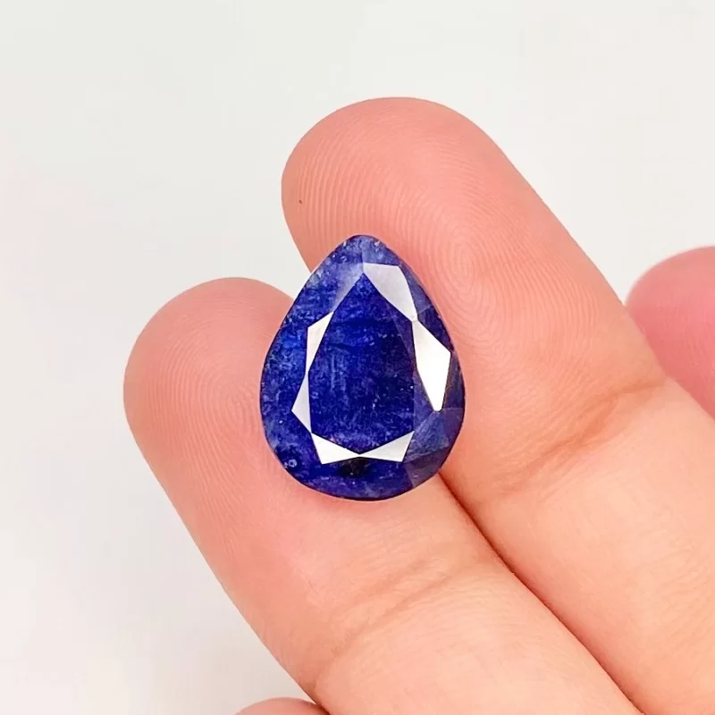  8.95 Cts. Blue Sapphire 15x11.5mm Faceted Pear Shape A+ Grade Loose Gemstone - Total 1 Pc.