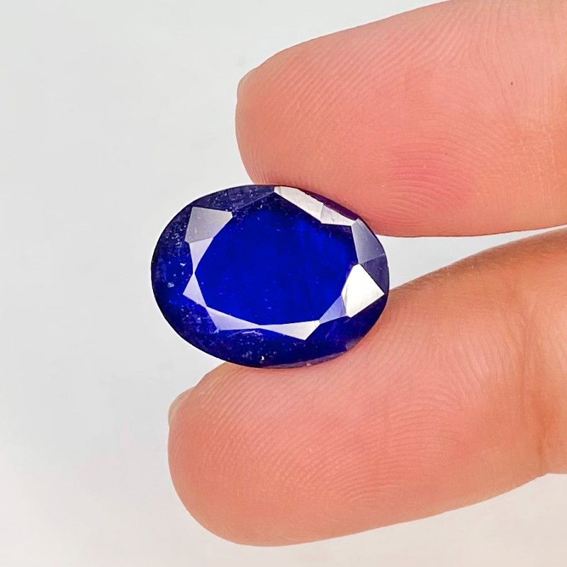  8.29 Cts. Blue Sapphire 15x11.5mm Faceted Oval Shape A+ Grade Loose Gemstone - Total 1 Pc.