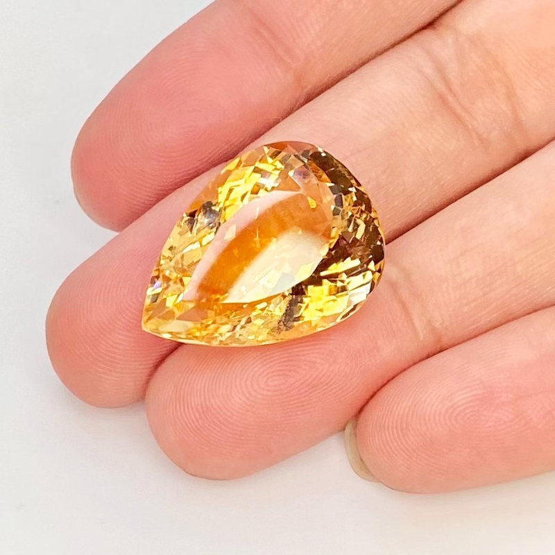 Citrine 22x16.5mm Faceted Pear AA Grade Loose Gemstone - 143709
