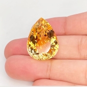 Citrine 22x16.5mm Faceted Pear AA Grade Loose Gemstone - 143709