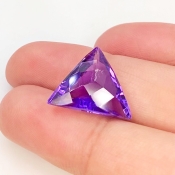 Brazilian Amethyst 15mm Checkerboard Trillion AAA Grade Loose Gemstone - 144143
