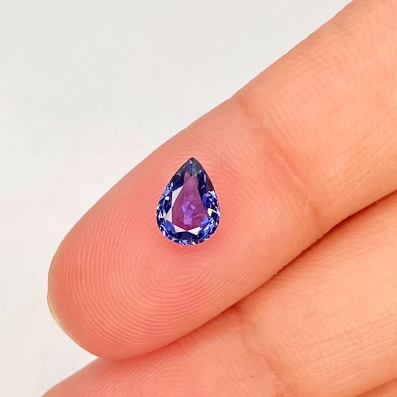 0.84 Cts. Blue Sapphire 5.08X7.11mm Faceted Pear Shape AAA Grade Loose Gemstone - Total 1 Pc.