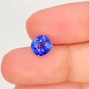 Blue Sapphire 6.71x7.16mm Faceted Cushion AAA Grade Loose Gemstone - 153618