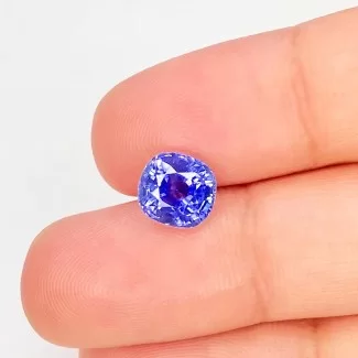 2.53 Cts. Blue Sapphire 6.90x7.33mm Faceted Cushion Shape AA+ Grade Loose Gemstone - Total 1 Pc.