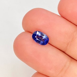 1.41 Cts. Blue Sapphire 7.47x5mm Faceted Oval Shape AAA Grade Loose Gemstone - Total 1 Pc.