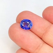 Blue Sapphire 8.15X6.94mm Faceted Oval AA+ Grade Loose Gemstone - 157676
