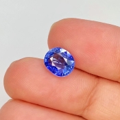 Blue Sapphire 8.15X6.94mm Faceted Oval AA+ Grade Loose Gemstone - 157676